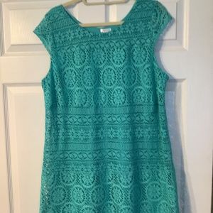 Turquoise Lace Dress size XXL petite